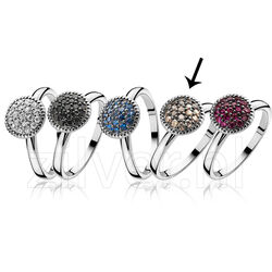 Zinzi ring champagne kleurig zirconia Zir930c