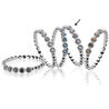 Zilver bolletjes ring paars zirkonia Zinzi zir916p
