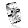 Brede zilveren ring met rondjes Zinzi ZIR872