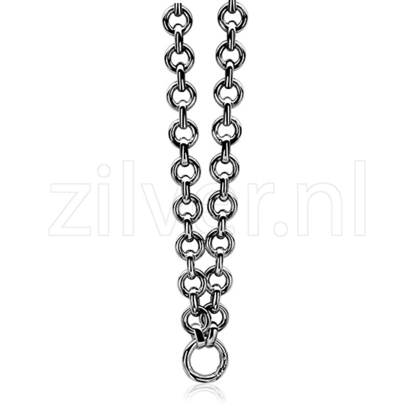 Score kiezen Merg Zilveren ketting met grove schakel en sluitring 45 cm - ZIC898 - Zinzi