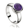 Zilver ring met paars zirkonia zir050p van zinzi