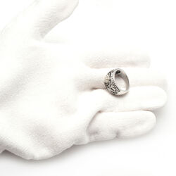 Zilveren ring kristal met pareltjes van GL TImeless