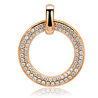 Roséverguld zilver hanger met zirkonia zih941 Zinzi
