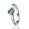 Smalle glad zilveren ring blauw zirkonia ZIR448 Zinzi