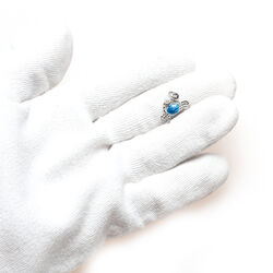 zilveren bedel blauwe krab met parel NIcole Barr