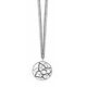 Silver Rose hanger met zwart en wit zirconia