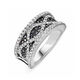 Zilver ring zwart en wit zirkonia Silver Rose