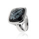Zilveren ring grote blauwe zirconia Silver Rose