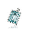 Zilver hanger blauw kristal Elements