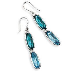 Elements oorhangers blauw groen E4351T