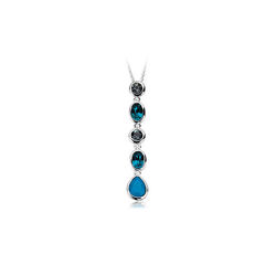 Elements hanger blauw Swarovski kristallen