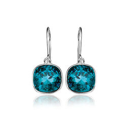 Elements oorhangers blauw Swarovski kristal