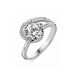 Zilveren slagring met zirkonia Silver Rose R6146