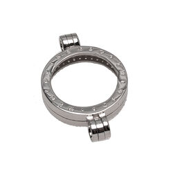 Zilveren medaillon met dubbel hangoog