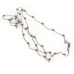 Lange zilveren bolletjes collier MY iMenso