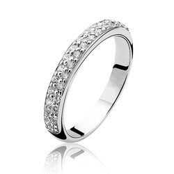 zilver ring zirkonia Zinzi zir881