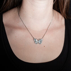 zilveren ketting vlinder