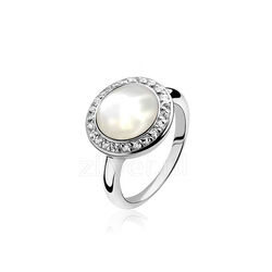 Zilveren ring parelmoer met zirkonia Zinzi ZIR948