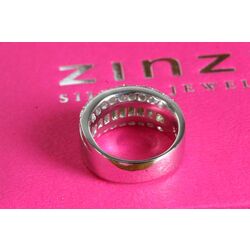 zilveren Zinzi ring licht groen zirkonia