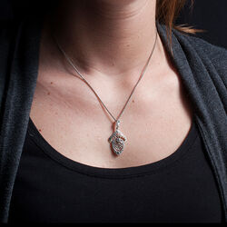 Zilver collier met hanger swarovski crystal GL TImeless