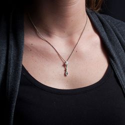 Zilver collier met hanger kristal GL Collection