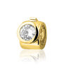 Side Click On charms verguld met wit zirconia