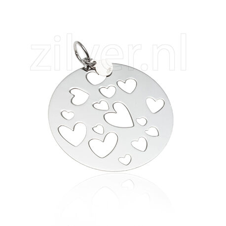 Zilveren hanger hartjes zih953 Zinzi