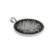 Zilveren hanger rond met zwart wit roze zirkonia ZIH864 Zinzi