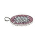 Zilveren hanger rond met zwart wit roze zirkonia ZIH864 Zinzi