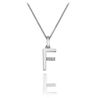 Zilveren hanger F met diamantje DP406 hot Diamonds
