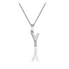 Zilveren hanger letter Y met diamantje Dp425 Hot Diamonds