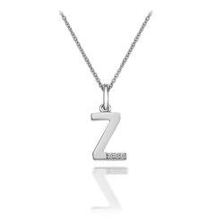 Zilveren letter hanger Z dp426 Hot diamonds
