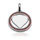 Zilveren hanger hart met rode zirkonia LOVEH01r Zinzi
