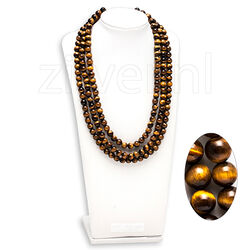 Ketting tijgeroog met zilveren sluiting