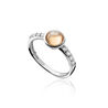 Smalle ring met champagne zirkonia ZINZI ZIR927c