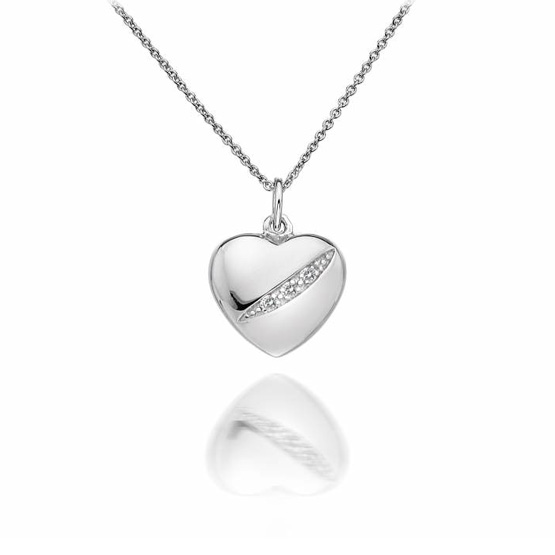 hot diamond heart locket