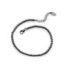 Gezwart bolletjes armband diamond cut