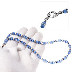 lichtblauwe cat eye ketting 43 cm zic931b Zinzi