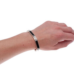 zilveren armband onyx en swarovski GL