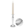 zilver kandelaar parelrand gladde buis 22 cm hoog