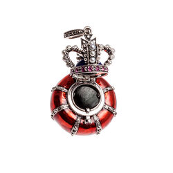 zilver hangertje parfumflacon rood