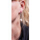 Lange zilveren markasiet oorbellen met een grote parel