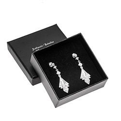 Gl zilveren oorhangers Swarovsky crystals