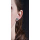 vierkant zilveren oorstekers Meander GL