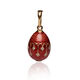 Verguld zilveren ei hanger rood emaille Tsars Collection F015r