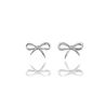 Zilver oorstekers met diamantje Flourish Hot Diamonds 