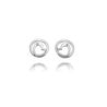 Zilver oorstekers hart met diamantje Hot Diamonds Forever