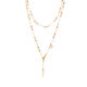 Tsars Collection collier wit met gold filled 90 cm