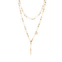 Tsars Collection collier wit met gold filled 90 cm