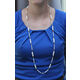 Tsars Collection collier wit met gold filled 90 cm